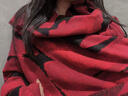 PICTURE法國進(jìn)口真絲圍巾女秋冬季百搭保暖披肩時(shí)尚長(cháng)款老錢(qián)風(fēng) 云迪-焦紅180*45 180cm 曬單實(shí)拍圖