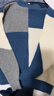 恒源祥男童羊毛衫100%純綿羊毛拼色純色男孩百搭潮酷男生中大童上衣毛衣 BQ2357四方塊【藍色】 180cm 曬單實(shí)拍圖