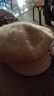 迷人微笑帽子女冬季保暖媽媽兔毛鴨舌帽秋韓版加絨潮女士針織毛線(xiàn)帽 米色 58-61cm 曬單實(shí)拍圖
