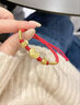 蘭詩(shī)琳黃金歲歲平安寶寶嬰兒手鏈足金999長(cháng)命鎖手繩周歲滿(mǎn)月新年 歲歲平安紅繩  曬單實(shí)拍圖