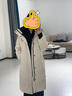 鴨鴨王一博同款冰殼系列3.0pro羽絨服男女長(cháng)款過(guò)膝25冬季新款極寒外套 米白色 S (建議90-115斤) 曬單實(shí)拍圖