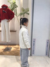 雅鹿兒童輕薄羽絨服內膽短款男童女童中大童寶寶小童學(xué)生校服神器內穿 米白色 140 曬單實(shí)拍圖