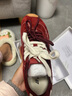 百麗酥心糖女鞋復古歪頭德訓阿甘鞋25新款運動(dòng)休閑鞋JD011CM5 紅色 37 曬單實(shí)拍圖