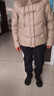 鴨鴨（YAYA）媽媽裝羽絨服女短款2024年冬季新款中老年洋氣狐貍毛領(lǐng)保暖外套XD 卡其灰色 175/96A(XXL) 曬單實(shí)拍圖