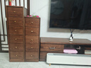源氏木語(yǔ)實(shí)木斗柜橡木柜子儲物柜現代簡(jiǎn)約收納柜橡木胡桃色0.93米高五斗柜 曬單實(shí)拍圖