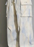 【潑墨扎染】一褲兩穿美式工裝褲男春秋季闊腿長(cháng)褲直筒休閑男褲子 米白色 XL 曬單實(shí)拍圖