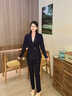 五沃職業(yè)裝女裝套裝時(shí)尚氣質(zhì)4s珠寶金酒店前臺接待銷(xiāo)售面試上班工作服 藏青西裝+西褲 L 曬單實(shí)拍圖
