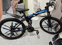 鳳凰（Phoenix） 鳳凰自行車(chē)可折疊山地車(chē)路虎男士成年人變速女式越野公路單車(chē) 可折疊鋁架/十刀消黑/全競速軸承 26寸30速【參考：158-188cm】 曬單實(shí)拍圖