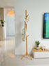 千禧華府衣架落地立式實(shí)木衣帽架臥室簡(jiǎn)易掛衣架辦公衣架加厚三角原木色 曬單實(shí)拍圖