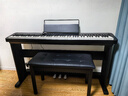 卡西歐（CASIO）電鋼琴PXS1100/PXS3100重錘88鍵便攜式智能觸屏成人兒童練習考級 PX-S1100定制一體木架三踏【雙人琴凳】 黑色琴身 曬單實(shí)拍圖