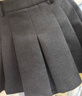 紅袖復古學(xué)院風(fēng)半身裙2025冬季新款女裝手工定位百褶A字顯瘦百搭短裙 黑灰090（預售1.12） M 曬單實(shí)拍圖