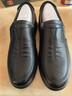 老人頭（LAORENTOU）男鞋真皮男士休閑皮鞋頭層牛皮透氣軟底防滑爸爸鞋 TLA212 黑41 曬單實(shí)拍圖