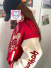 404MOBGANG馬年2026夾棉加厚毛巾繡紅色棒球服男女美式寬松休閑情侶外套潮 酒紅色 XL 曬單實(shí)拍圖