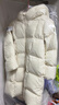 圖圖小象兒童羽絨服長(cháng)款女童加厚親子外套三防90白鴨絨男童 米白色130cm 曬單實(shí)拍圖
