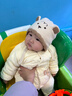 貝娜茜嬰兒帽子秋冬季寶寶毛線(xiàn)帽嬰幼兒男護耳針織帽加厚新款小冬季保暖 小小熊-米色 6-18個(gè)月（44-48CM） 曬單實(shí)拍圖