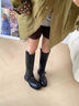 SGJ國際奢侈品牌長(cháng)靴新款女鞋2025年秋冬百搭高級感長(cháng)靴女時(shí)尚騎士靴 黑色【精美l禮盒】 38 曬單實(shí)拍圖