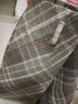 雷黛茜復古格子毛呢半身裙女秋冬新款高腰顯瘦開(kāi)叉中長(cháng)款a字包臀裙 卡其色 裙長(cháng)72 M 建議95-105斤穿 曬單實(shí)拍圖