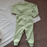優(yōu)奇嬰兒衣服加絨加厚保暖內衣兩件套裝冬季寶寶打底套裝a類(lèi)分體冬裝 綠色 80 曬單實(shí)拍圖