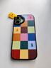Tagi.想象《i》蘋(píng)果新款手機殼牛仔格紋皮質(zhì)全包防摔磁吸保護套適用于iphone17新年禮物-彩虹格紋 曬單實(shí)拍圖