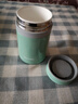 陶瓷保溫杯非涂層真陶瓷內膽水杯便捷桌面泡茶杯密封防漏寬口杯子 淺綠色 曬單實(shí)拍圖