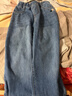 馬騎頓（MQD）男童秋季新款街潮立體剪裁休閑學(xué)院牛仔褲長(cháng)褲 中牛仔藍 150 曬單實(shí)拍圖
