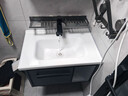 燁賜（YECI）小戶(hù)型防潮智能浴室柜陶瓷一體洗臉盆柜組合衛生間洗手盆洗漱臺 陶瓷盆：?jiǎn)蔚豕?60cm 贈(龍頭+下水五金全套配件) 曬單實(shí)拍圖