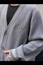 Calvin KleinJeans26早秋新款男女情侶休閑美式學(xué)院風(fēng)提花紐扣V領(lǐng)針織開衫外套 P7E-英雄灰 M 曬單實(shí)拍圖