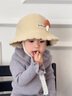 XELECPOCKET兒童帽子秋冬季韓版洋氣蘑菇針織漁夫帽1-6歲小女孩寶寶毛線(xiàn)盆帽 【米色】蘑菇漁夫帽 (建議1-6歲-頭圍47-53cm) 曬單實(shí)拍圖