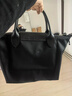 瓏驤（LONGCHAMP）新品 女士織物小號短柄餃子包手提單肩斜挎包女包禮物女 1512 HSR 001 黑色 曬單實(shí)拍圖