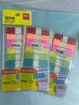 得力便簽貼索引標簽紙可書(shū)寫(xiě)粘性強n次標記小條塑料書(shū)簽記號學(xué)生用透明指示頁(yè)碼熒光膜彩色網(wǎng)紅便利貼 9色540張. 曬單實(shí)拍圖