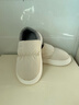 樸西冬季保暖源計劃棉鞋兒童款柔軟防水羽絨布幫面防滑厚底包跟棉鞋 淺米白 30 31（210mm） 曬單實(shí)拍圖