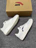 安踏（ANTA）板鞋男鞋運動(dòng)鞋男春夏新款皮面防潑水小白鞋百搭休閑鞋子男款 象牙白/黑 42 曬單實(shí)拍圖