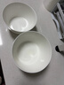 斯凱綈（Sky Top）米飯碗陶瓷面碗骨瓷純白家用酒店餐具日式碗4.5英寸4件套裝 曬單實(shí)拍圖