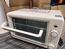 日本進(jìn)口電烤箱家用小型大容量全自動(dòng)迷你烤箱多功能烘焙烤爐 啞光白【三旋鈕+套餐3】 22L 曬單實(shí)拍圖