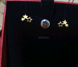 周六福（ZLF）  黃金耳釘女足金星河五角星星耳飾夢(mèng)幻森林 計價(jià)T 一對-1.48g 曬單實(shí)拍圖