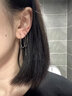 KZD999純銀耳線(xiàn)女輕奢感流蘇耳鏈耳環(huán)2025新款雙耳洞耳釘耳飾 純銀10cm一對老鳳祥品質(zhì) 曬單實(shí)拍圖