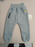 嘟嘟家嬰兒冬裝加絨保暖褲男保暖長(cháng)褲寶寶加厚褲子女哈倫褲幼兒冬季棉褲 淺麻灰加絨 100 曬單實(shí)拍圖