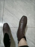 啄木鳥(niǎo)裸靴秋冬季真皮女短靴2025新款中跟方頭中年媽媽側拉鏈保暖瘦瘦靴 黑色單里 37 曬單實(shí)拍圖