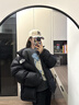 TNFThe North Face1996北面羽絨服90鵝絨700蓬面包服 男女同款羽絨服 黑色 M (50) 曬單實(shí)拍圖