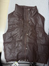 啄木鳥(niǎo)2025歐貨免洗pu皮羽絨棉馬甲女秋冬新款小個(gè)子坎肩外穿背心短外套 咖啡色薄 輕薄 L 曬單實(shí)拍圖