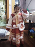 妮莎倍兒女童漢服國風(fēng)冬裝馬面裙套裝2025新款古裝兒童蛇年 紅色 120 曬單實(shí)拍圖
