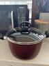 蘇泊爾（SUPOR）湯鍋趣彩不粘湯鍋加厚煎炸燉煮多功能鍋寶寶輔食家用鍋磁爐通用 【一級不粘】珠光紅 20cm 曬單實(shí)拍圖