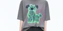 江南布衣（JNBY）【商場(chǎng)同款】25秋新品T恤圓領(lǐng)棉質(zhì)短袖趣味狗狗圖案5P7110460 081/雜鉛灰 S 曬單實(shí)拍圖