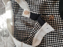 翎悅針織衫女2026春秋新款時(shí)尚長(cháng)袖黑白格子洋氣百搭寬松打底衫上衣女 黑色 XL 建議110-130斤 曬單實(shí)拍圖