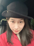 麓格立千金禮帽女帽子秋冬季2025新款毛呢漁夫帽氈帽盆帽冬帽赫本風(fēng)優(yōu)雅 黑色禮帽 曬單實(shí)拍圖