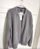 優(yōu)衣庫合作款男裝女裝圓領(lǐng)針織開(kāi)衫長(cháng)袖毛衣毛衫外套479731 04 煙灰色 L /175/100A 曬單實(shí)拍圖