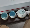 竹絲扣瓷禪靜空瓷胎竹編功夫茶具四川特色非遺手工紀念禮品送客戶(hù) 一壺兩杯帶茶盤(pán)（禮盒裝） 曬單實(shí)拍圖