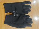 EVR防風(fēng)抓絨騎行手套長(cháng)指秋冬季保暖減震自行車(chē) 黑色-加絨加厚 L 曬單實(shí)拍圖