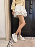 星期六厚底小白鞋女2026春季新款松糕底板鞋配裙子休閑女鞋運動(dòng)鞋 米白色 【跟高6.5CM】 40 (250mm) 標準碼 曬單實(shí)拍圖