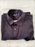 羅蒙保暖襯衫男士長(cháng)袖全棉加絨加厚襯衣中年秋冬商務(wù)休閑 紫色 42  曬單實(shí)拍圖